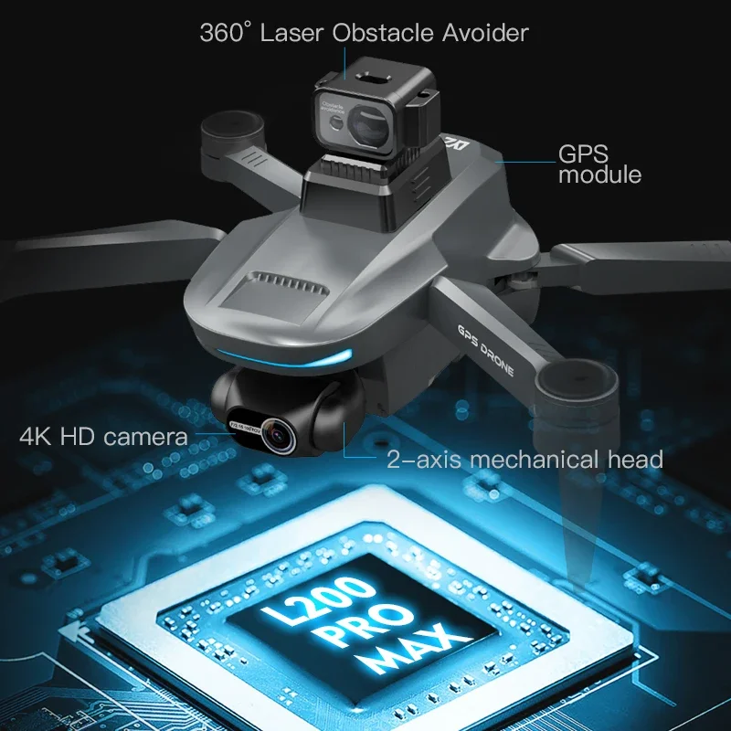 L200 PRO MAX Drone 4K 2-Axis P - Drone Gimbal ulasan dan harga
