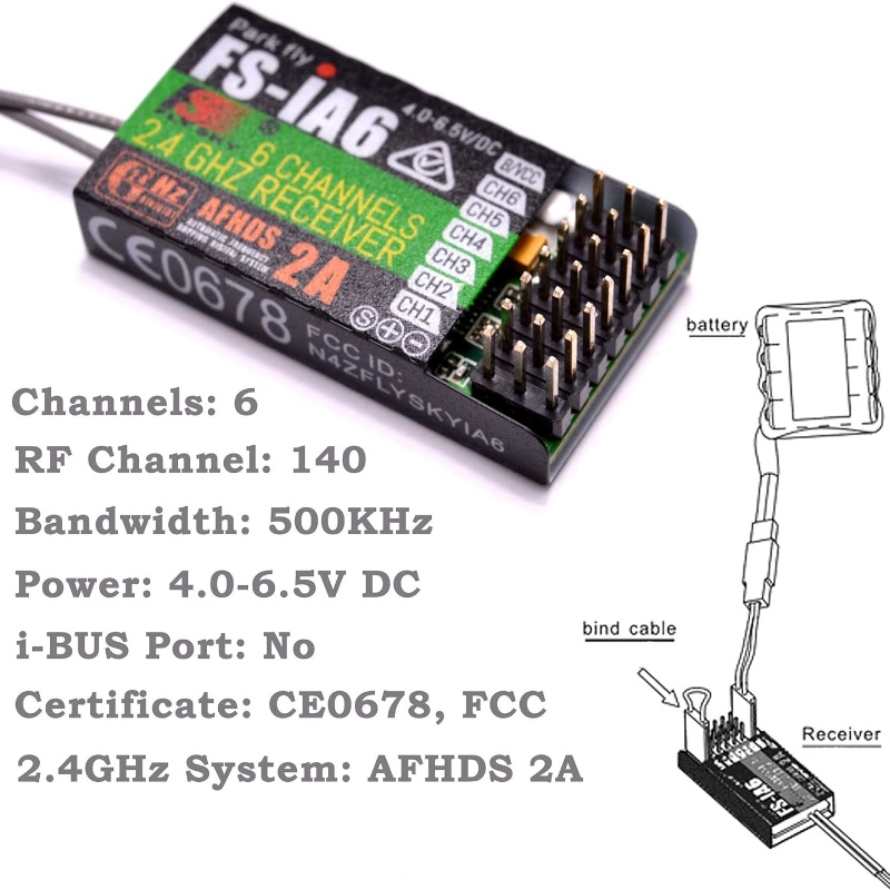 Flysky FS-IA6 Receiver 6CH Dua - Drone Receiver ulasan dan harga