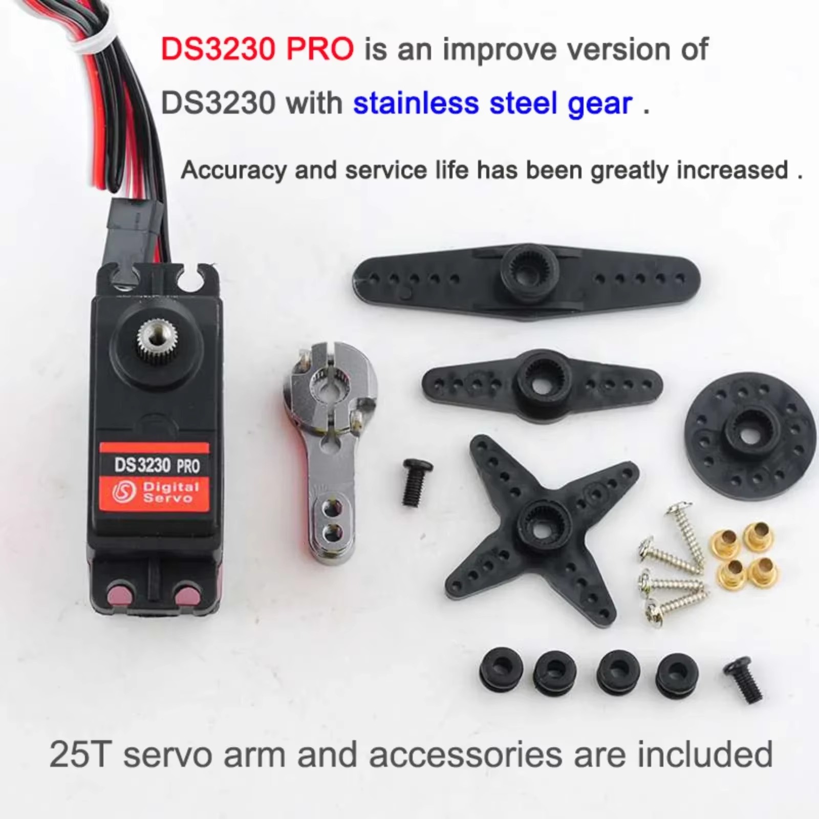 4Pcs DS3230PRO 30KG Digital Se - Drone Arm ulasan dan harga