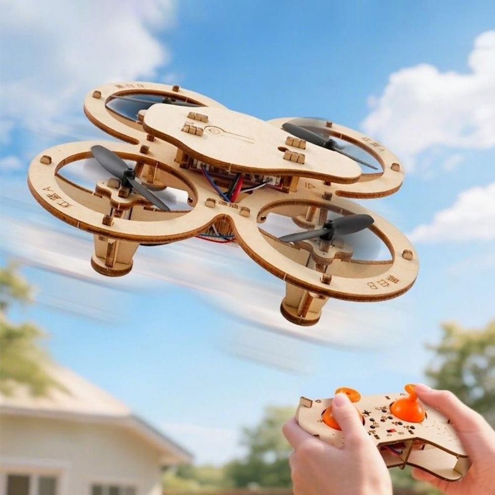 Rc Drone Toy Wooden Drone Puzz - Drone Gimbal ulasan dan harga