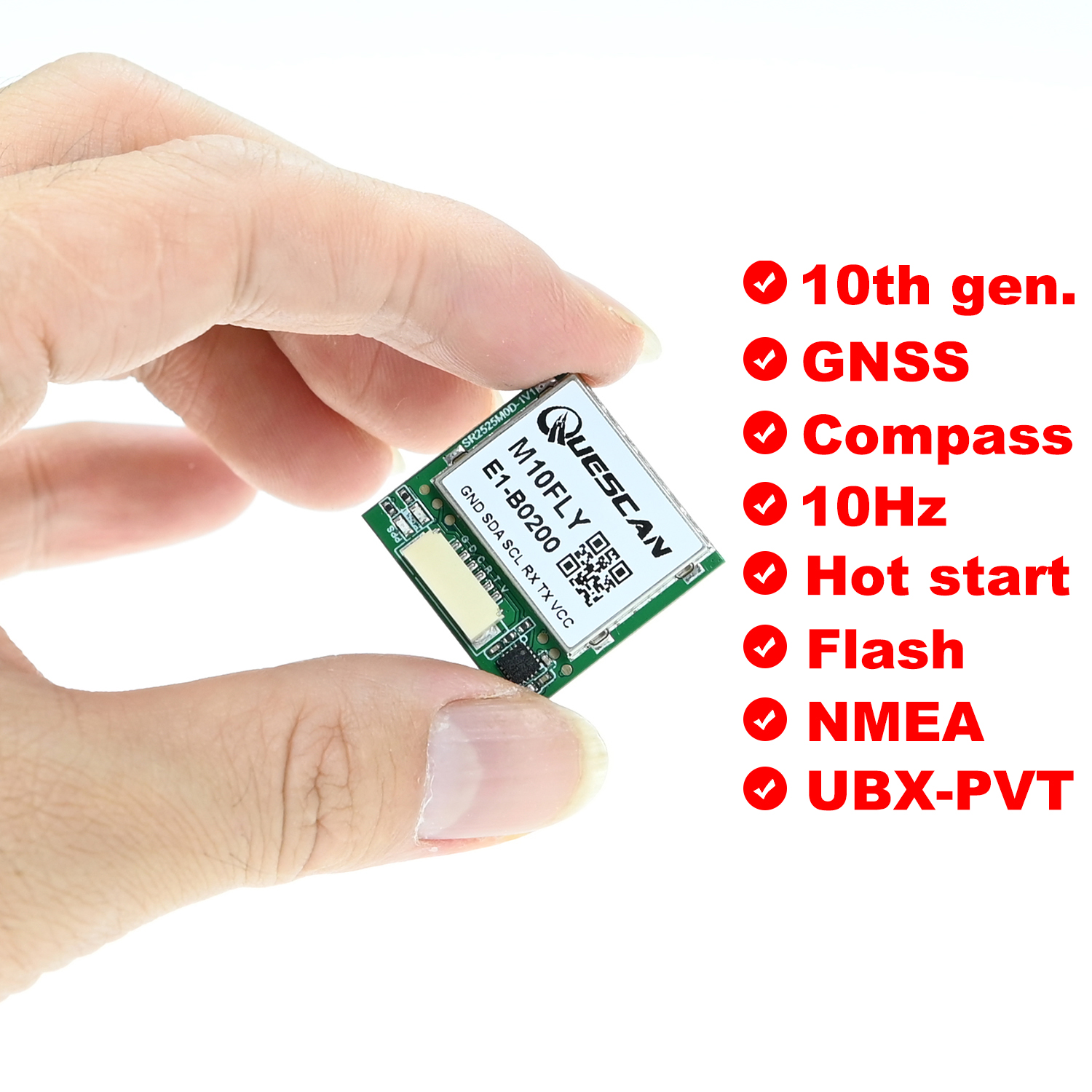 Quescan 25mm*25mm M10FLY 10Hz  - Drone Compass ulasan dan harga