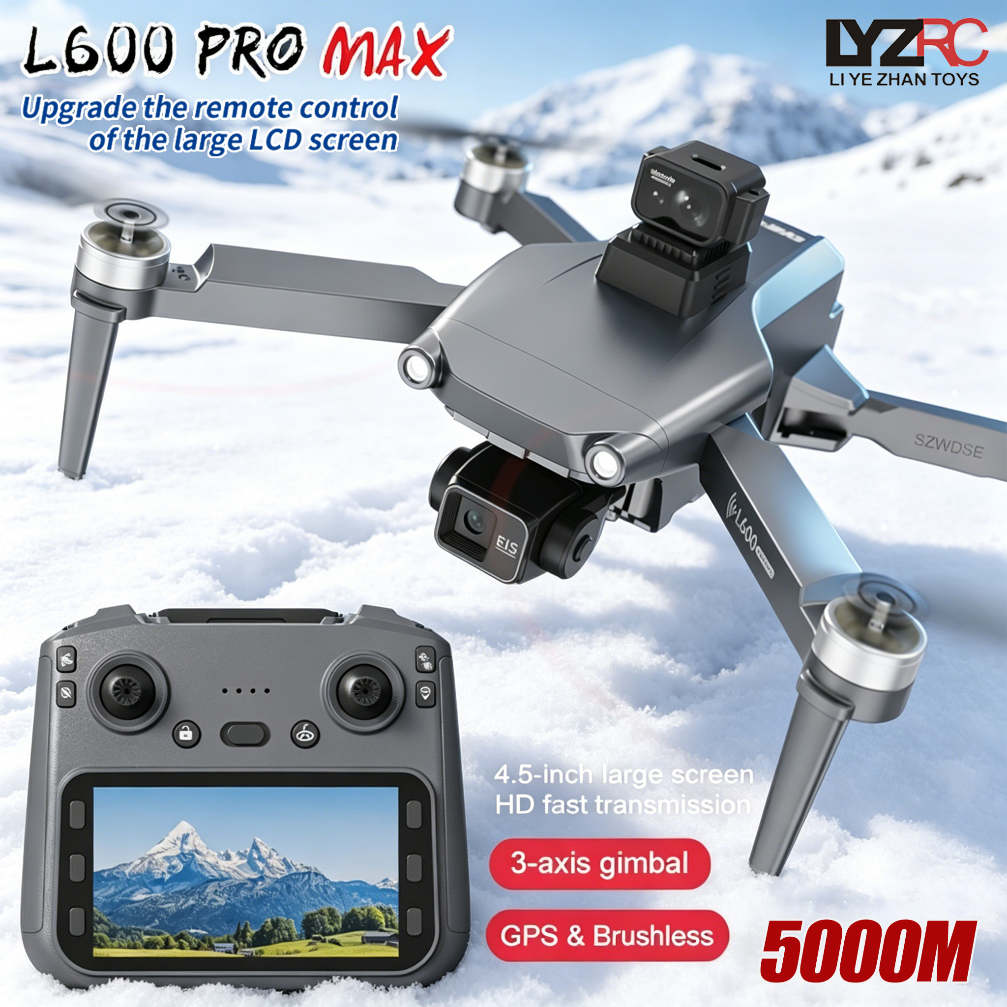 L600 MAX GPS Drone Professiona - Drone Gimbal ulasan dan harga