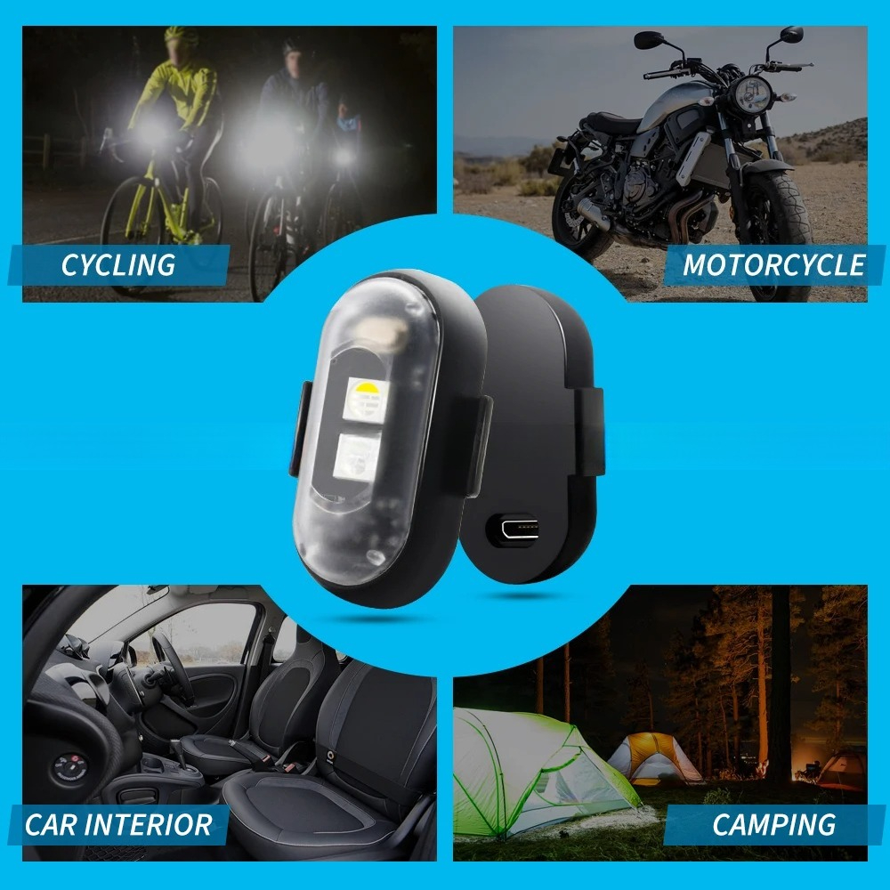 Motorcycle Strobe Light, APP C - Drone Led Light ulasan dan harga
