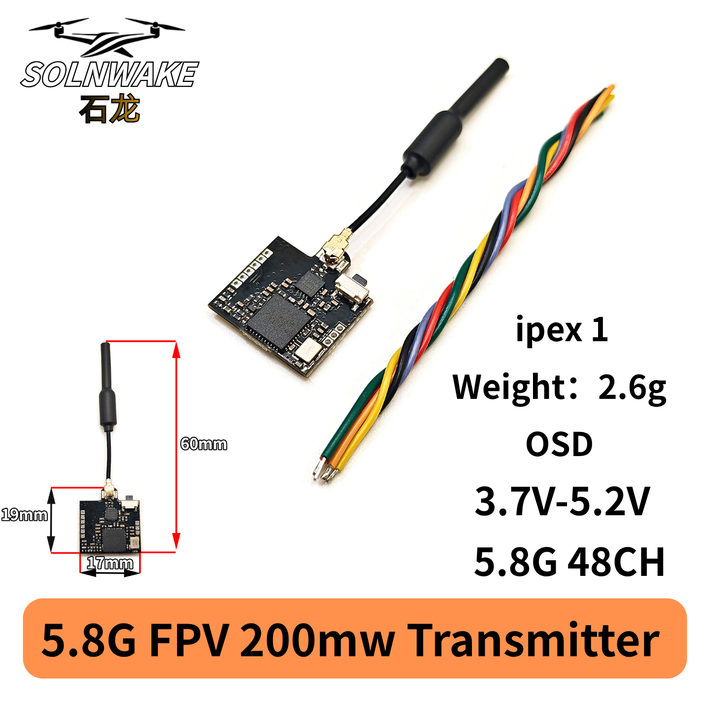 SLONWAKE Nano 5.8G 48CH 200mW  - Drone Frame ulasan dan harga