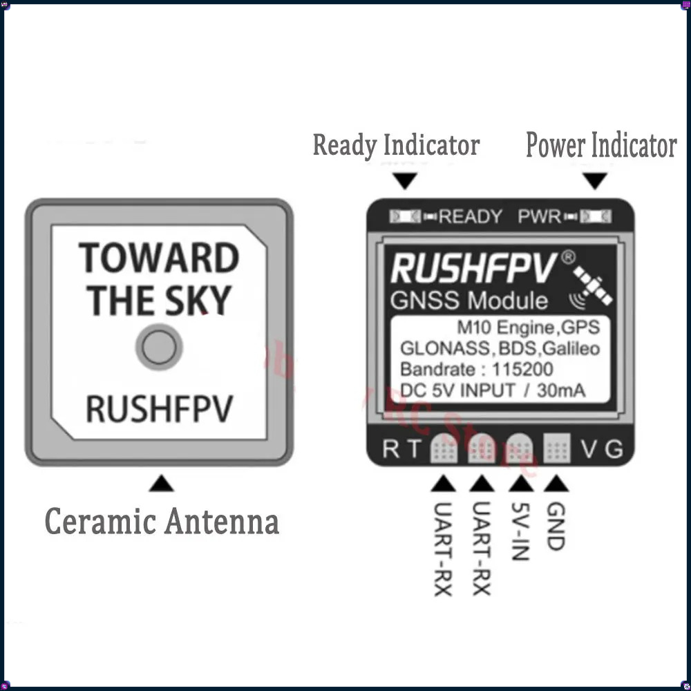 1-4Pcs RUSHFPV MINI M10 GPS Mo - Drone Gps Module ulasan dan harga