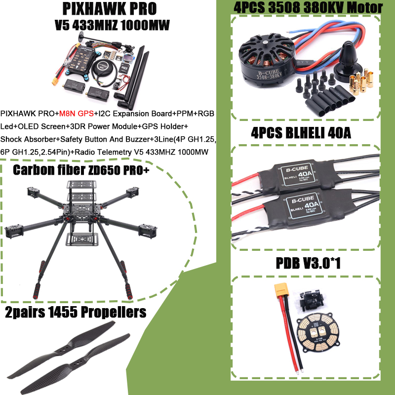 RCtoSky ZD650 PRO+ 650mm Ardup - Drone Compass ulasan dan harga
