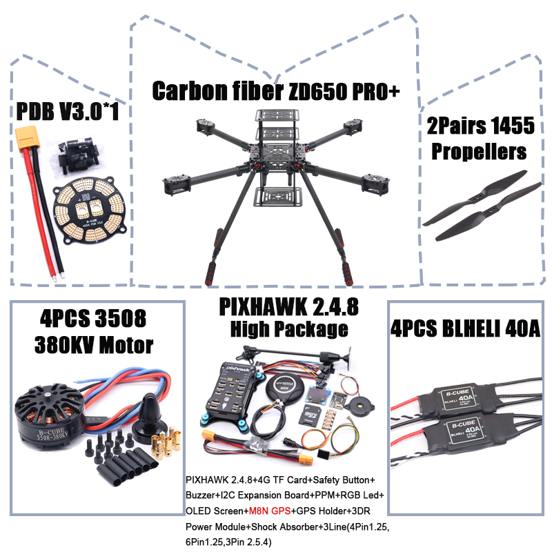 RCtoSky ZD650 PRO+ 650mm Ardup - Drone Compass ulasan dan harga