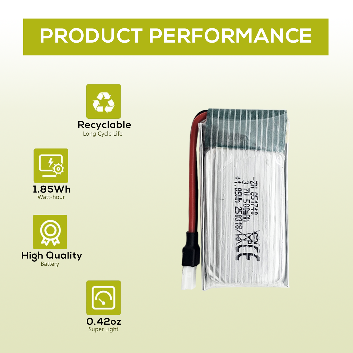 5Pcs 3.7V 500mAh LiPo Batterie - Drone Charger ulasan dan harga