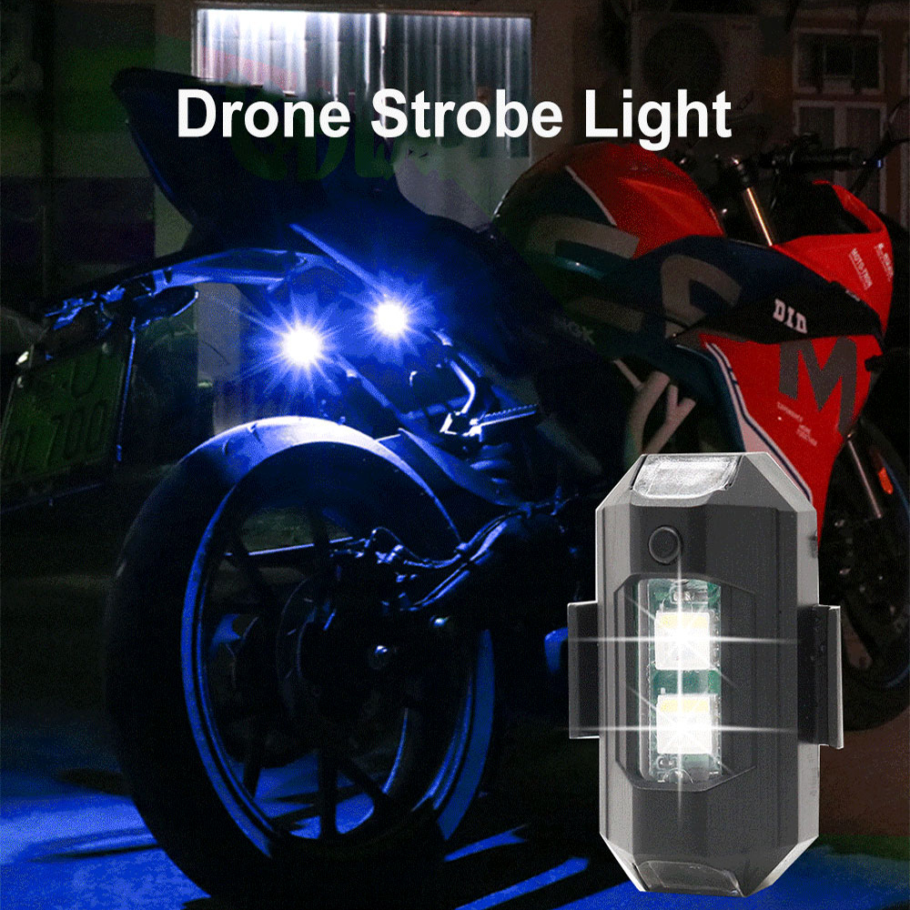 Motorcycle LED RGB Warning Lig - Drone Led Light ulasan dan harga
